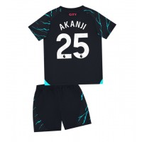 Dres Manchester City Manuel Akanji #25 Tretina pre deti 2023-24 Krátky Rukáv (+ trenírky)